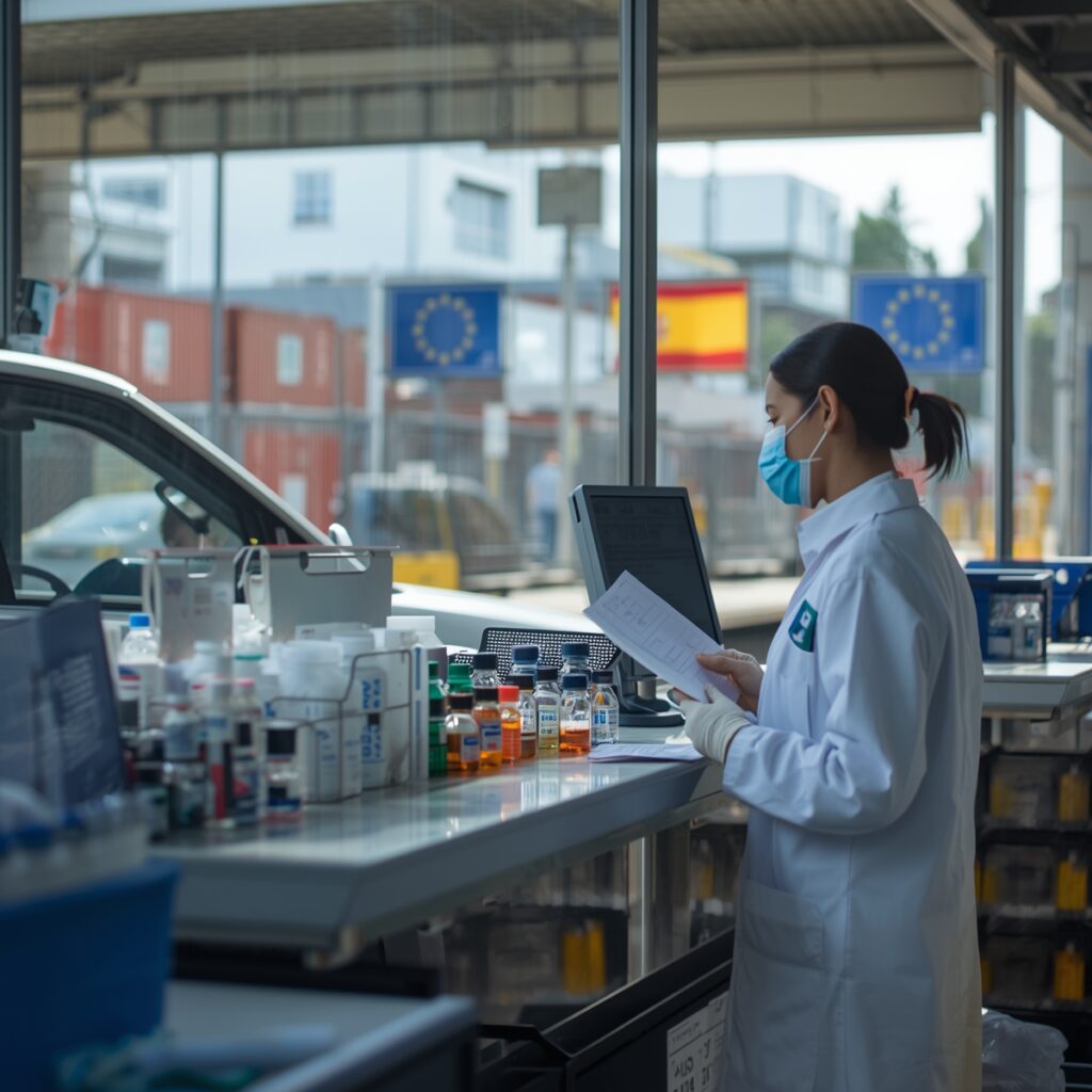 professional image of border inspection for healt sonia camara